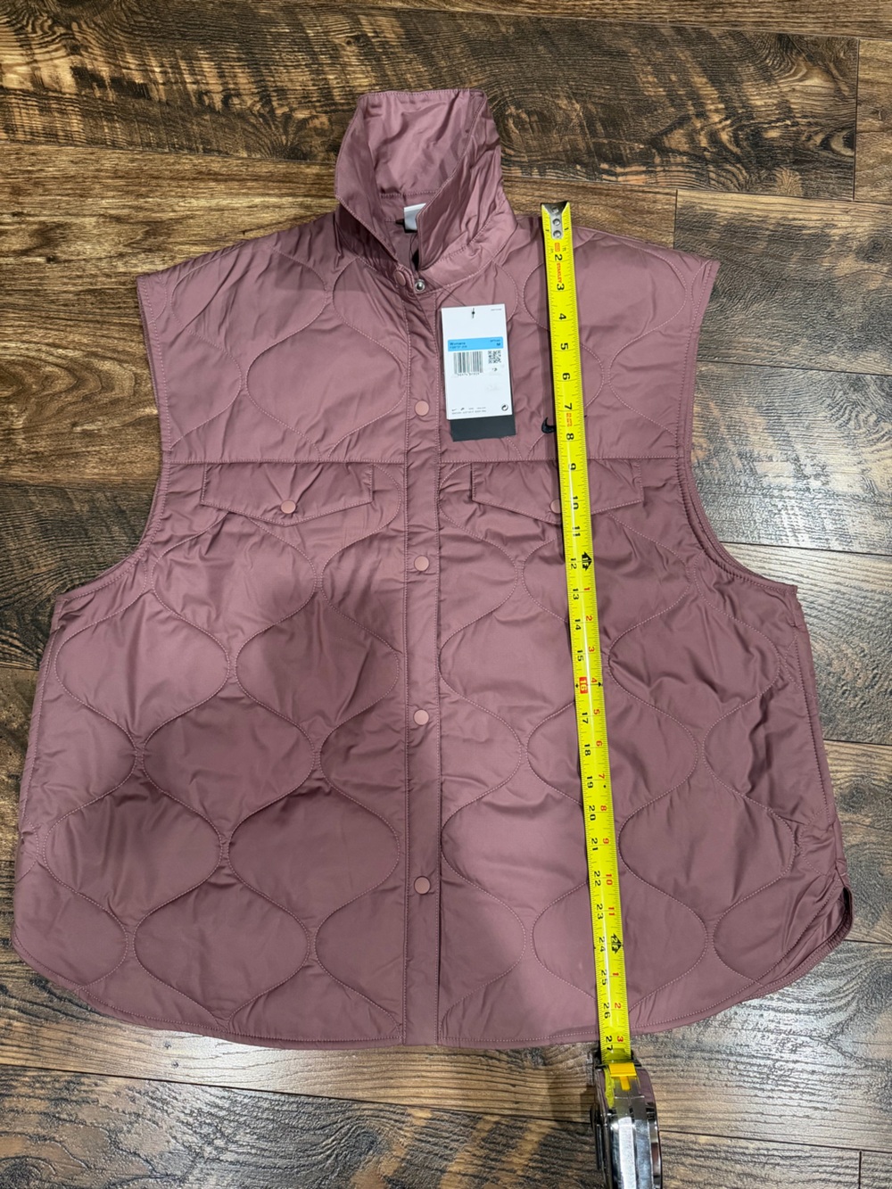 Nike Quilted Sleeveless Vest Mauve
